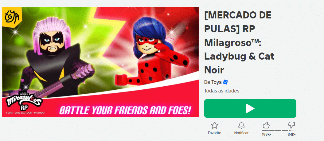 Miraculous RP no Roblox para crianças