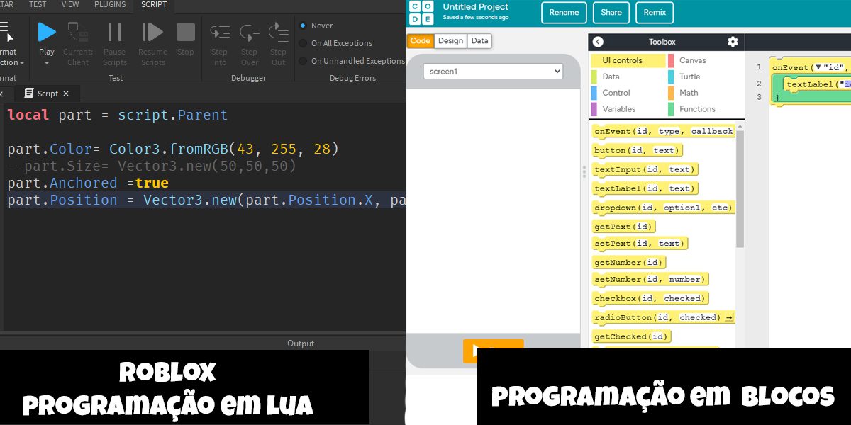 Programação em Blocos e no Roblox para Crianças e Adolescentes - Conhecimento que a geração precisa ter