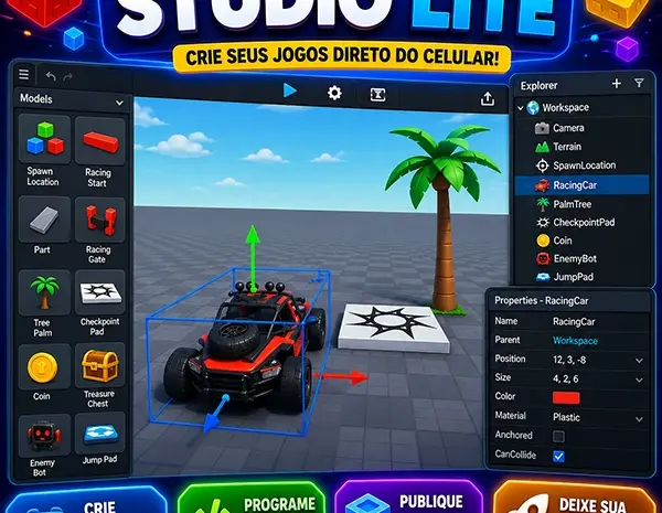  Roblox Studio Lite: Como Criar Jogos no Roblox Pelo Celular (Sem PC?)