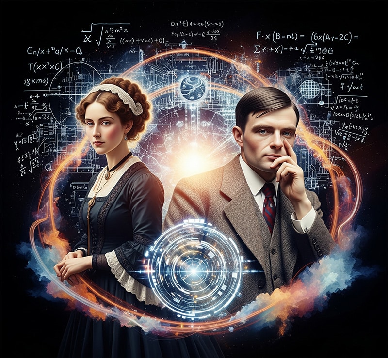 ada lovelace e allan turing mentes brilhantes da tecnologia