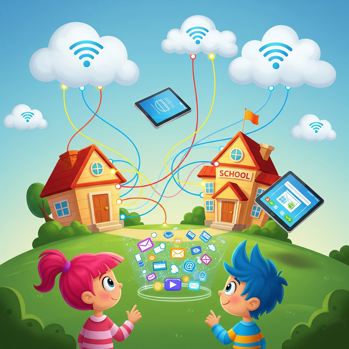 como funciona a internet para crianças