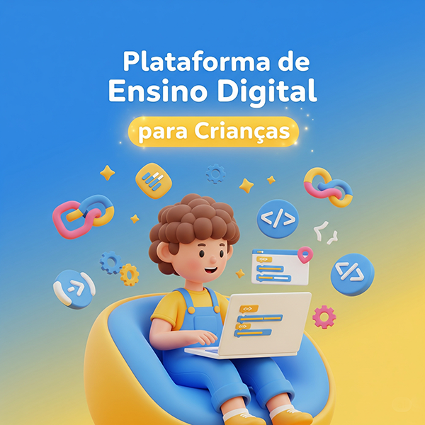 Plataforma de Ensino Online digital para crianças