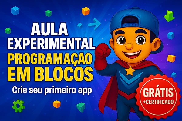 Aula Experimental Programação para Crianças e Adolescente em Blocos