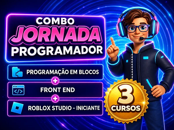 combo jornada do programador programador em blocos frontend e roblox studio iniciante