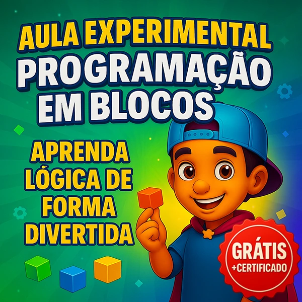 aula experimental programação em blocos para crianças aprenda lógica de forma divertida