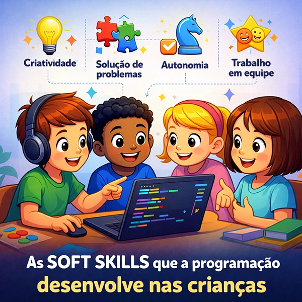 as soft skills que a programação desenvolve nas crianças