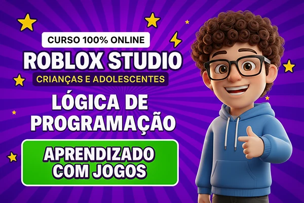 Curso Roblox 1 para crianças e adolescentes