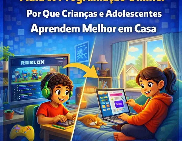  Aula de Programação Online: Crianças e Adolescentes Aprendem Melhor em Casa