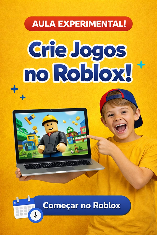 Aula experimental de programação para crianças e adolescentes