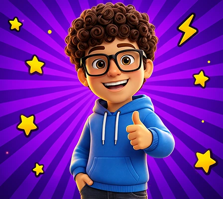 Aluno no curso de programação para crianças criando jogos no Roblox