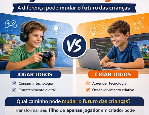  Jogar ou Criar Jogos? A Diferença Pode Mudar o Futuro das Crianças