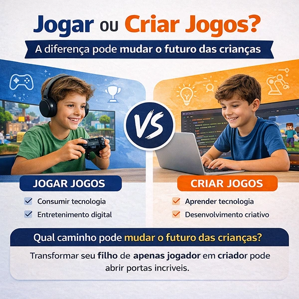 jogar ou criar jogos a diferenca pode mudar o futuro das crianças