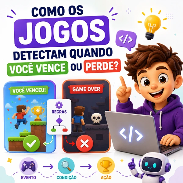 como os jogos detectam quando você vence ou perde