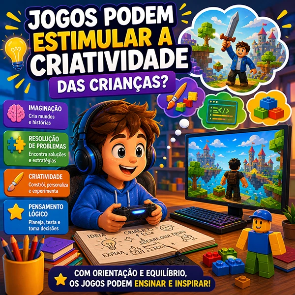 jogos podem estimular a criatividade das crianças